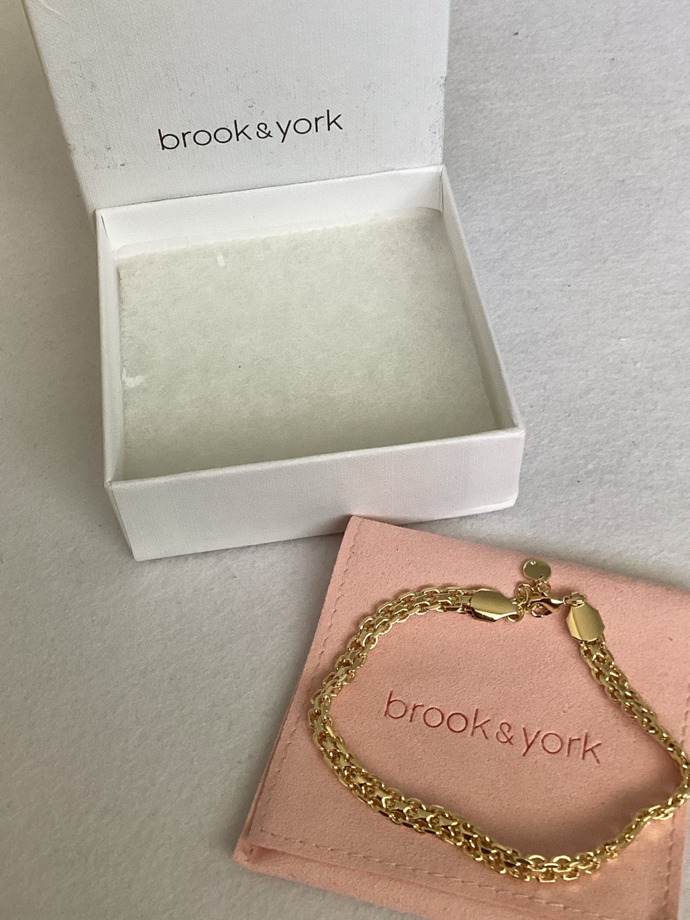 Brook & York Rosie Link 14k Gold Plated Brass Anklet